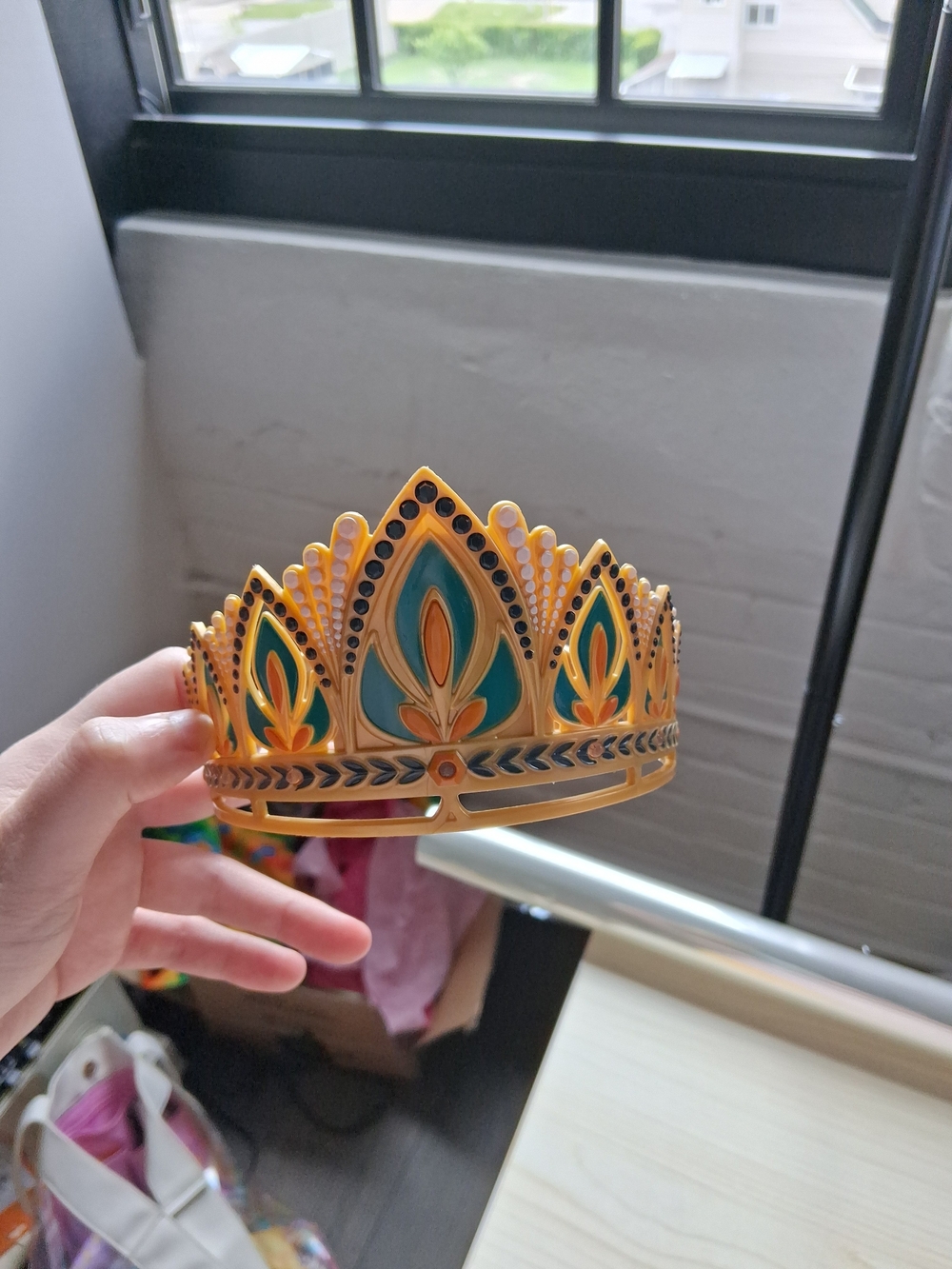 Disney Anna Frozen 2 Gold and Teal Princess Tiara Costume Crown